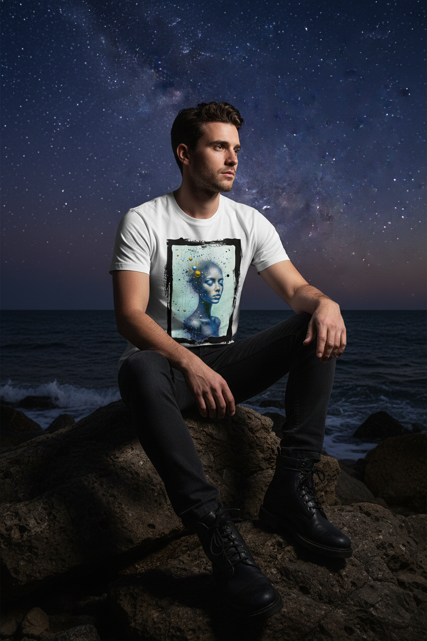 Poussière d'Étoiles — Mockup Océan Crépuscule