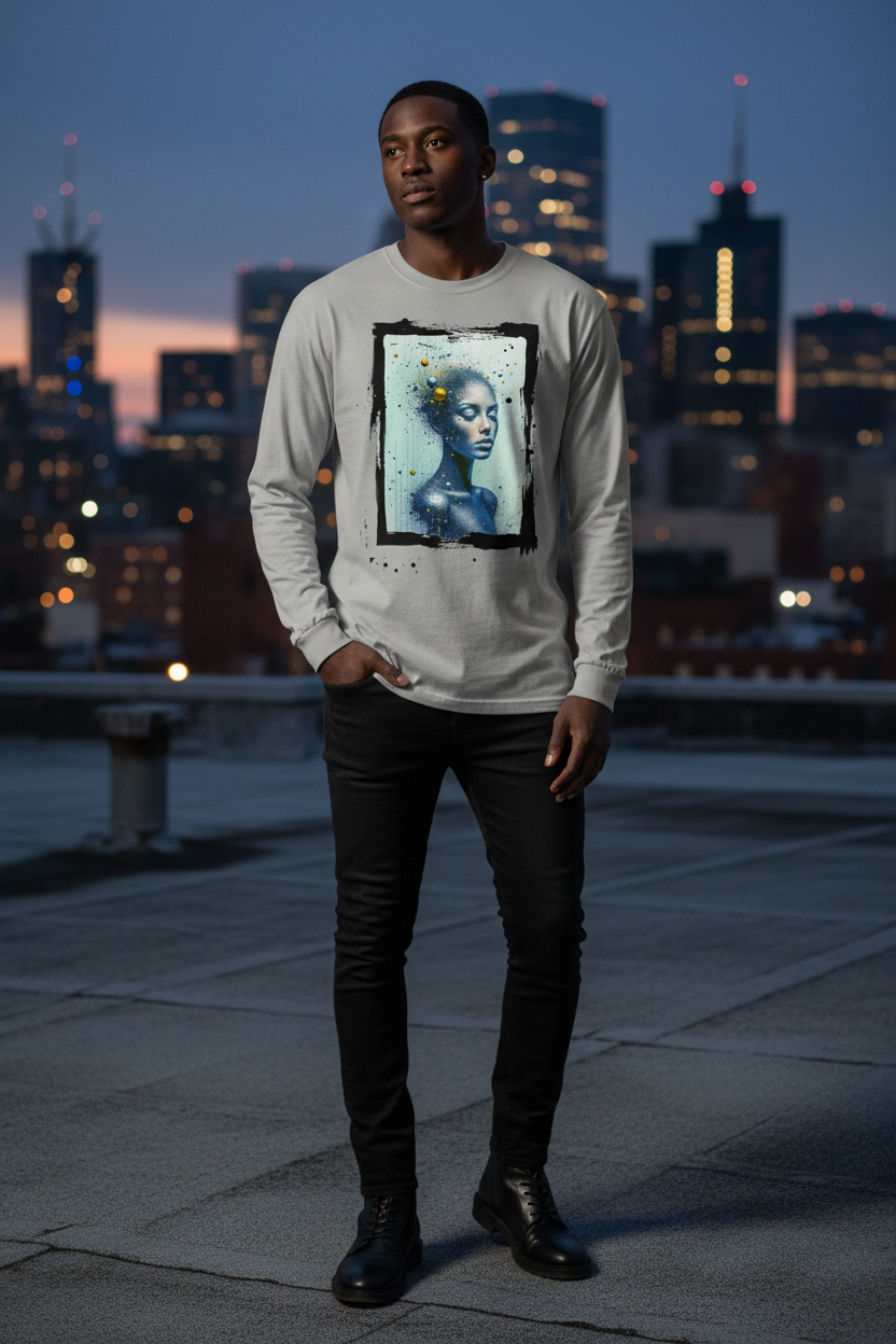 Poussière d'Étoiles — Long Sleeve Gris Rooftop